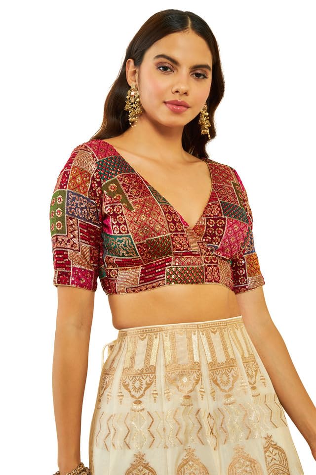 Soch Silk Women's Solid Regular Fit Half Sleeve Blouse - Review, Price and Buying Guide