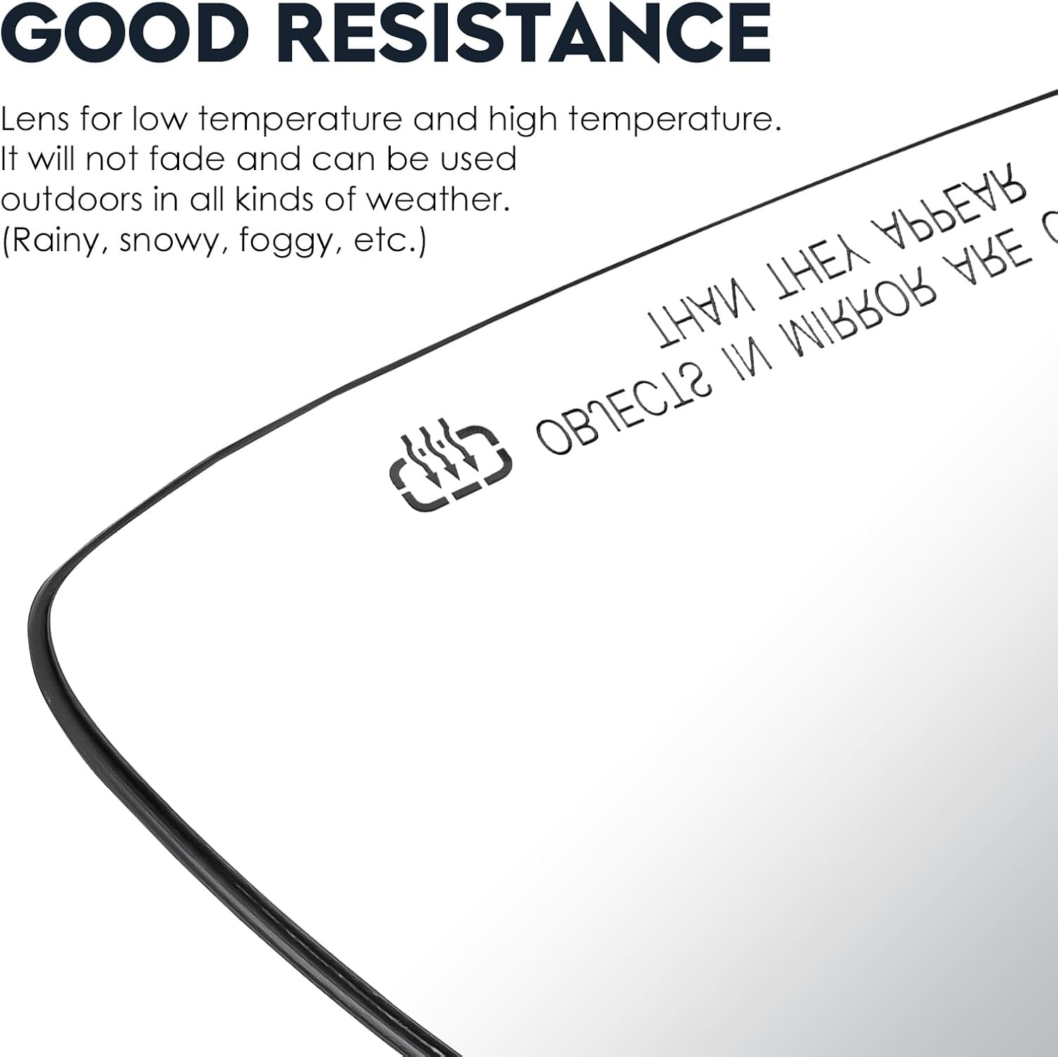 Driver left and Passenger Right Side Mirror Glass with Heated Fit for Jeep Grand Cherokee 2005-2010, Replacement for 5142875AA 5142874AA