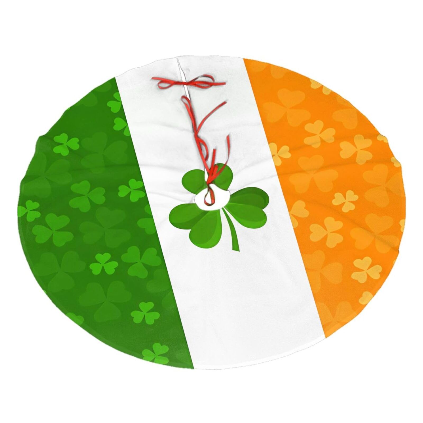 Irish flag30 Christmas Tree Skirt Christmas Plush Tree Skirt Indoor and Outdoor Decoration