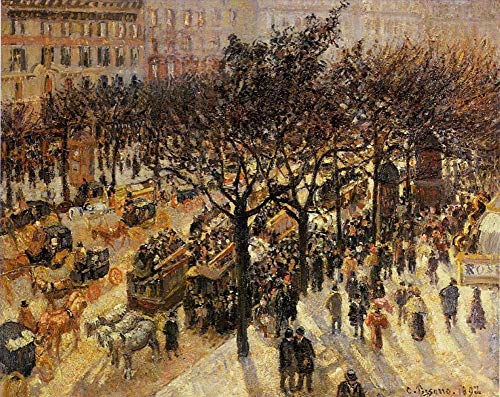 19 peintures à l'huile d'art célèbres : Camille Pissarro Boulevard des Italiens après-midi