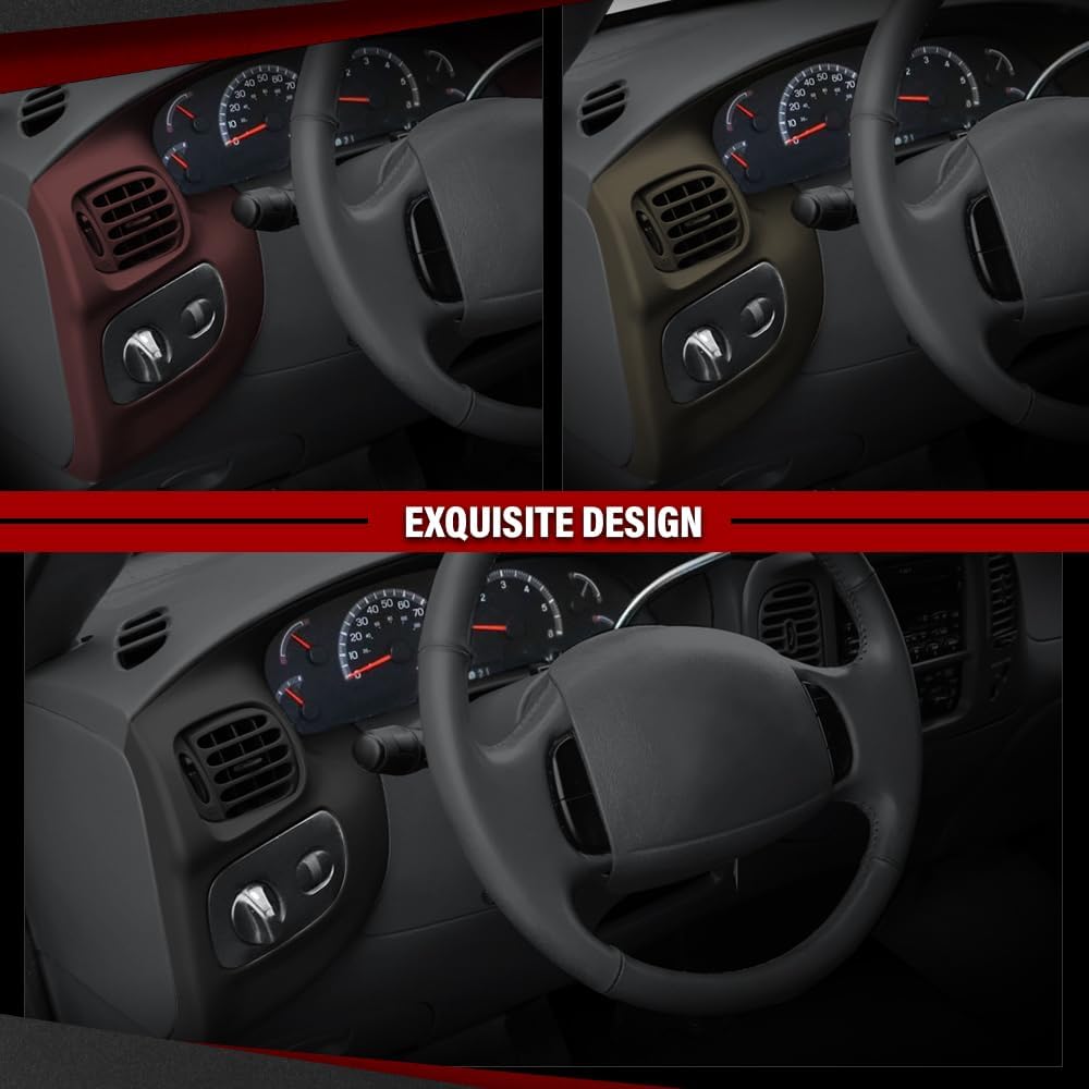 CHEDA Dash Instrument Compatible with Ford F150 Expedition 1997-2003 Left Side Dash Cluster Bezel Gauge Trim Panel Brown C13