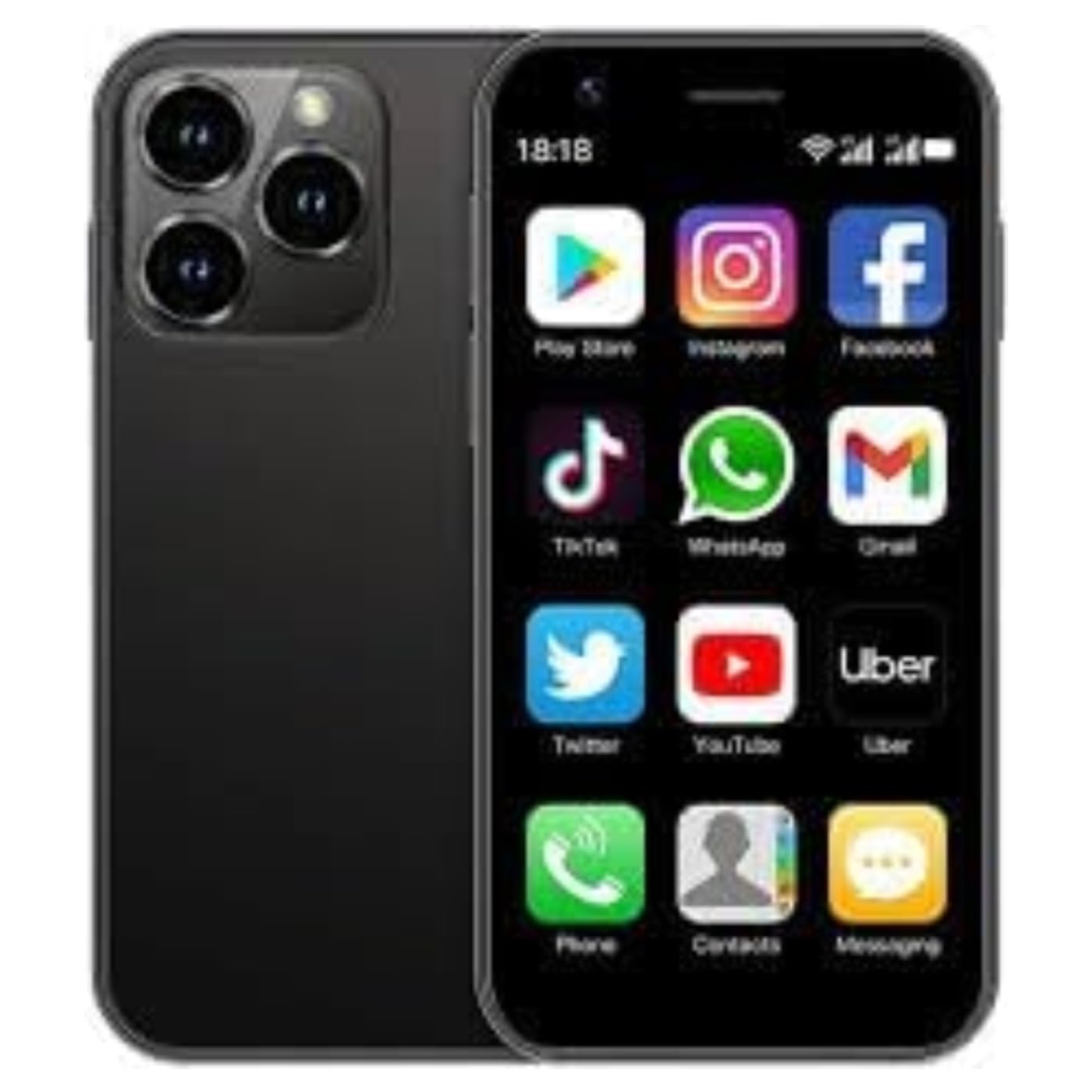 World Smallest & Mini 4G Smartphone 3.0 Inch Amoled Display 3GB RAM 16GB ROM Expandable Upto 128GB 5MP Front+8MP Back Camera 2000 mAh Battery (Colour Depand On Stock)