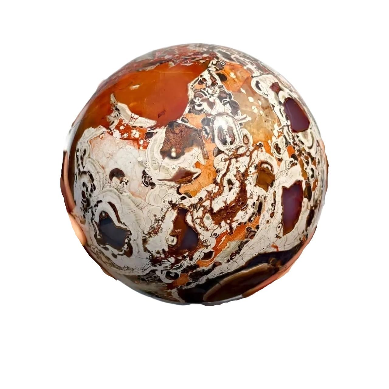 QWZTAEOZA 1pcs 200-300g Gold Money Agate Balls, Quartz Crystal Rough Ore Polishing