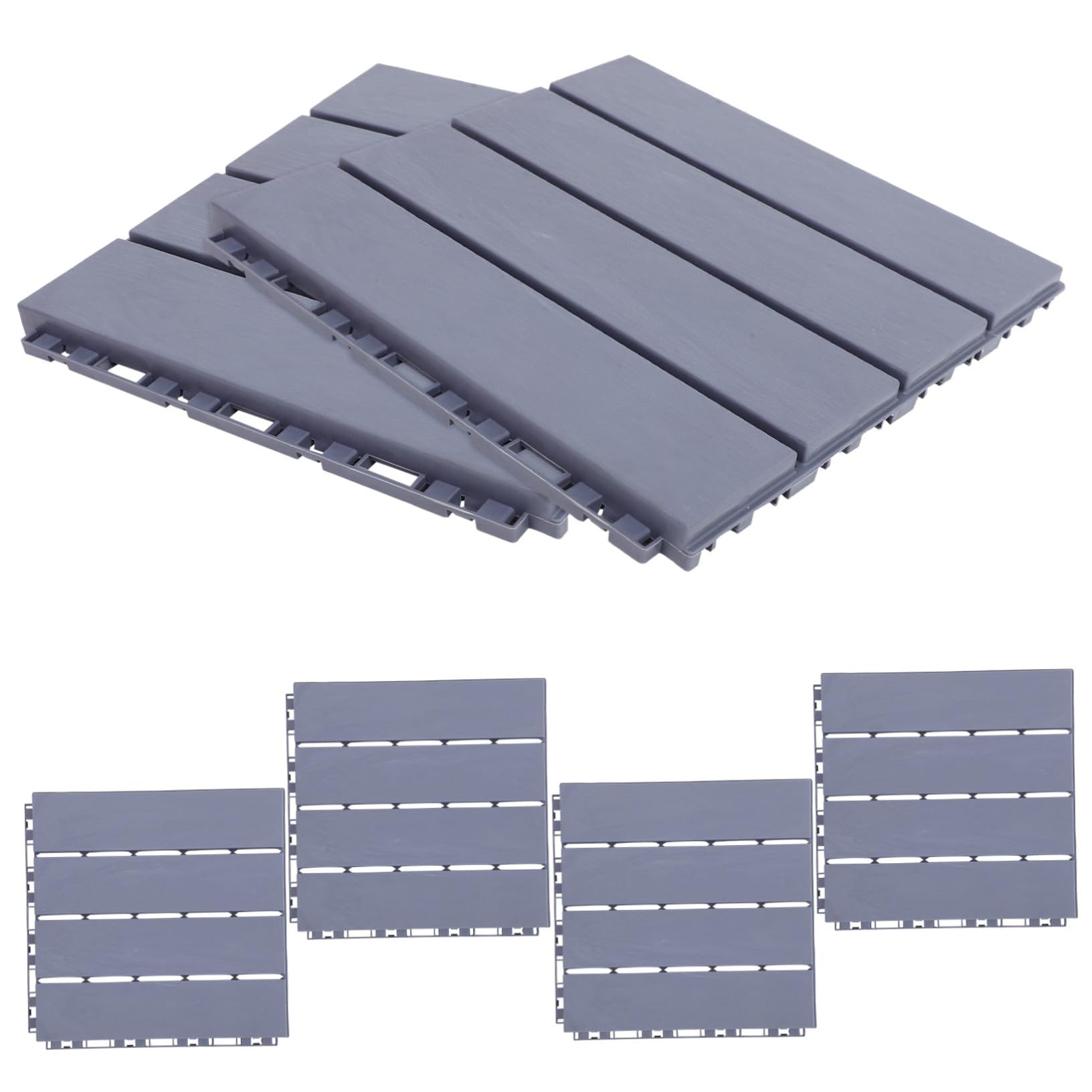 Cour carrelage extérieur pour terrasse et balcon - Solution anti-boue en plastique 6pcs