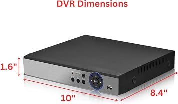 Evertech HD H.265 8 Channel Hybrid DVR Security Recorder with 2TB Hard Drive, Compatible with AHD/TVI/CVI/Analog Cameras