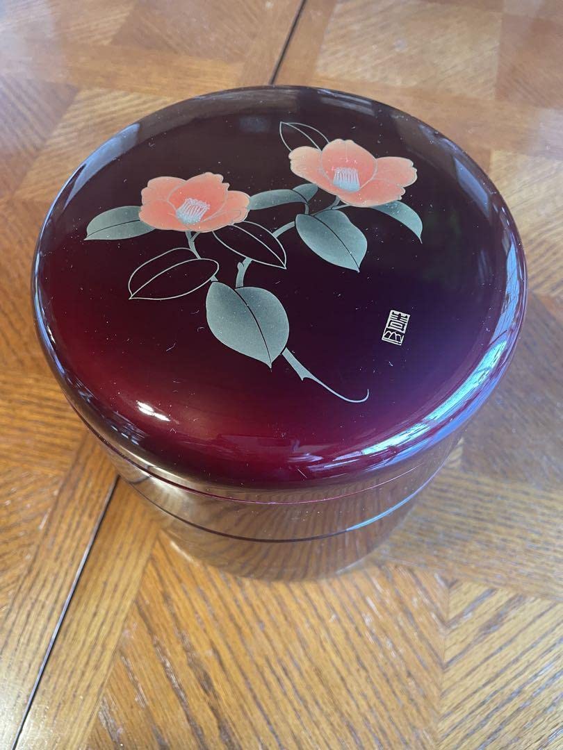 烏城彫　伝統工芸品　重箱　名入り　三段重ね　牡丹　昭和レトロ 24001_YtyMyklYUXjospTlqIJWknED