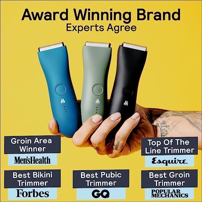 MERIDIAN - The Starter Package - Original Electric Body & Pubic Hair Trimmer Set, 1 Replacement Blade - Cordless, Waterproof, Rechargeable - for Men and Women - Easy & Pain-Free Grooming Kit - Sage - Image 3