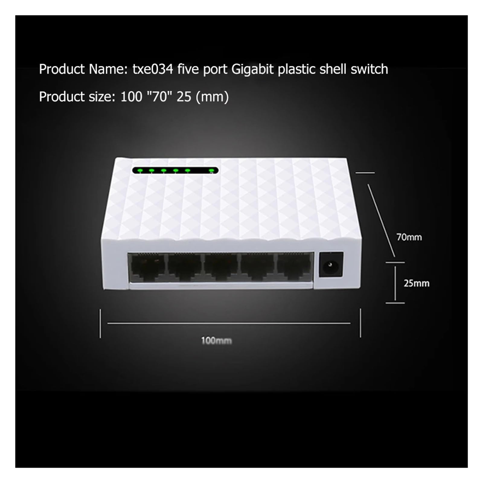 Switch Gigabit a 5 Porte Smart Switch Ethernet Switch di Rete Ethernet 1000Mbps ad Alte Prestazioni Hub RJ45 Splitter Internet (Color : EU 5Port 1000Mbps)