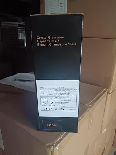 Miniatura 8 de PARACITY Copas de champán, juego de 2 copas de champán de cristal, elegantes copas de champán de 6 onzas, regalo para cumpleaños, bodas, Navidad,
