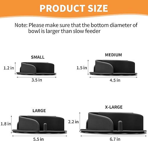 Miniatura 5 de Inserto de Cuenco de Alimentación Lenta para Perros, Cuenco de Comida de Silicona Suave Animire para Perros de Tamaño Pequeño, Mediano y Grande,