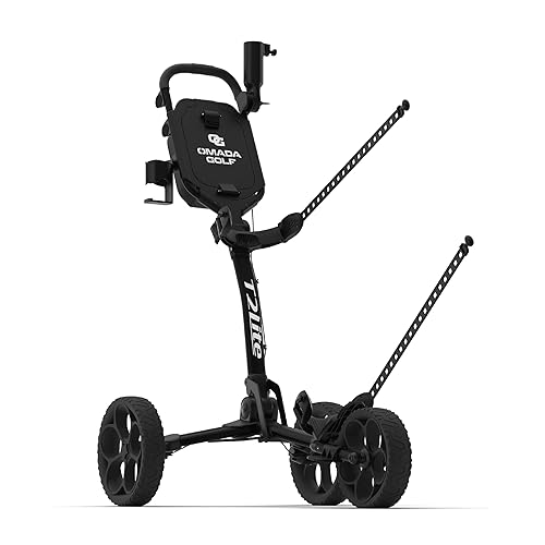 OMADA GOLF T2Lite Golf Push Cart | Lightweight, Ultra-Compact Folding