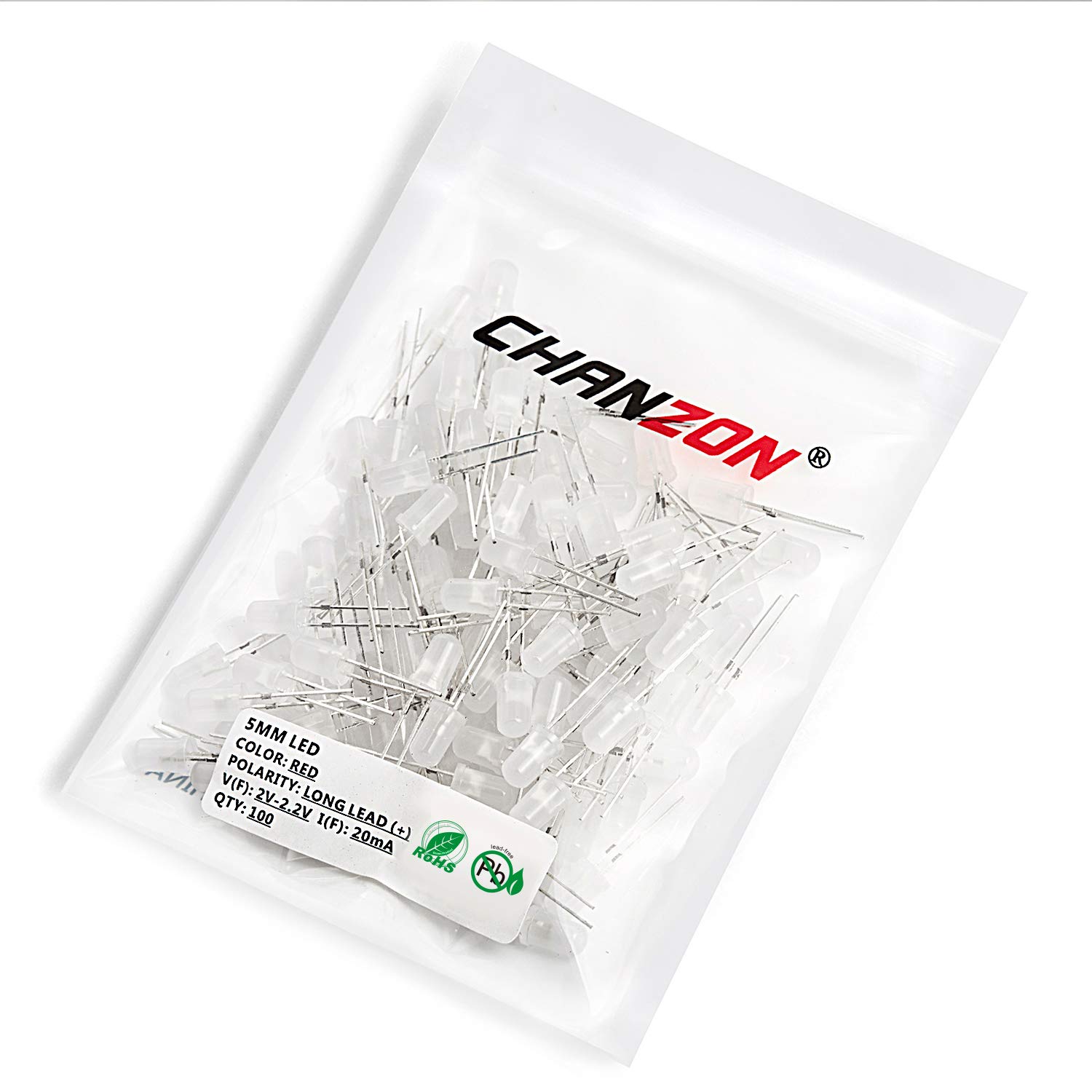 5X Leds À Vis Super Claires Avec Résistance Pour Applications 12V