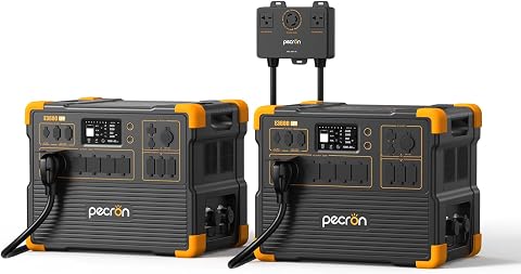 PECRON E3600LFP Portable Power Station with 3072Wh Capacity and 16 Output Option