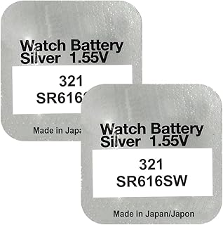 بطارية 321 SR616SW 1.55 فولت من أكسيد الفضة خلية للساعة بشكل زر قطعتان