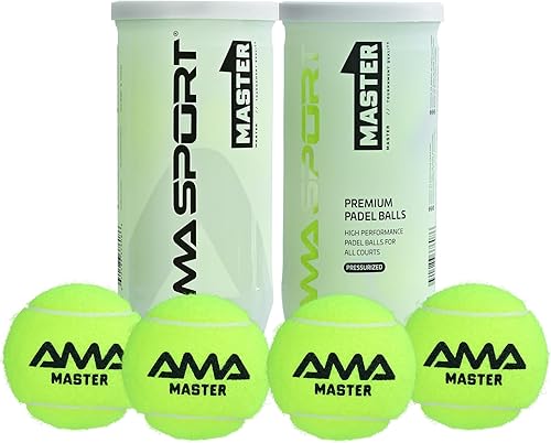 Miniatura 9 de AMA SPORT Pelotas de pádel presurizadas que cumplen con los estándares de competiciones y torneos adecuados para cualquier superficie o sitio