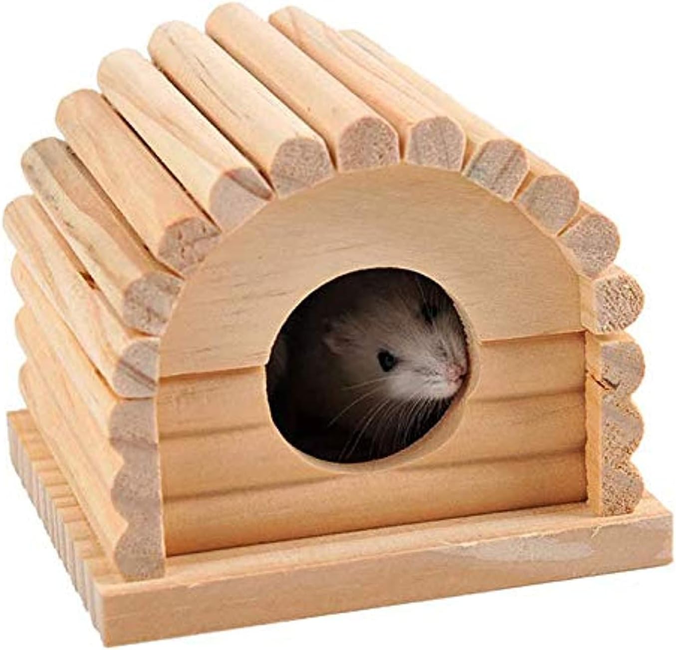 Natural Wooden Luxury Hamster House Hamster Toy Hamster Cage Decoration Gerbil Chew Toys Hamster Small Pets House