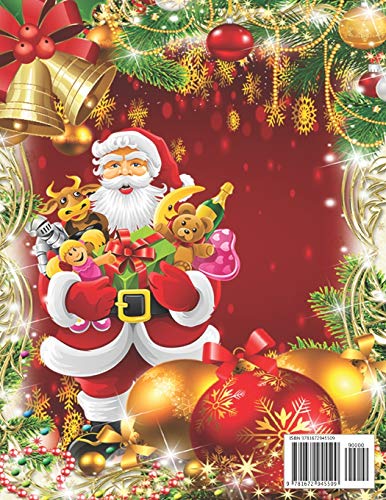 Christmas Activity book For Kids: Fun Children’s Christmas Gift or Present for Toddlers & Kids - 50 Beautiful Pages to Color with Santa Claus, Reindeer, Snowmen & More! image 4