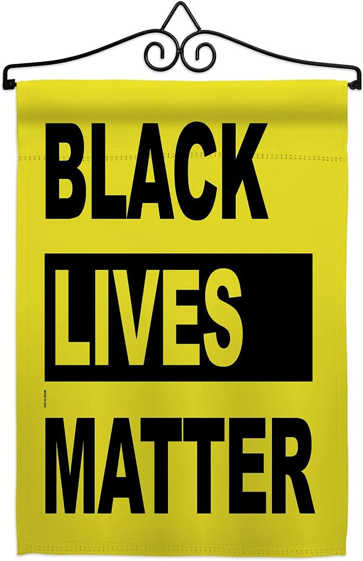 Black Lives Movement Garden Flag Set Wall Hanger Support Cause BLM Anti Racism Revolution Equality Social House Decoration Banner Small Yard Gift Double-Sided, 13"x 18.5", Thick Fabric
