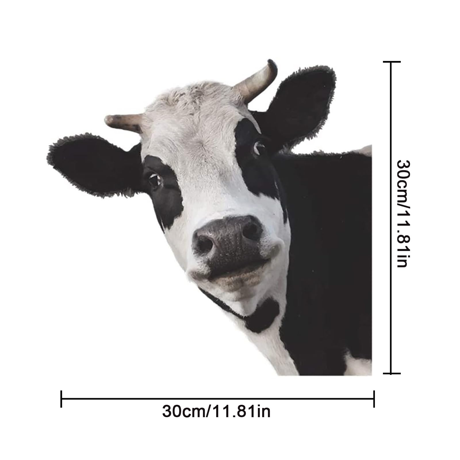 3 Pegatinas Vaca - Pegatinas 3D Animales Divertidos - Vacas Para Salón, Dormitorio, Habitación Infantil, Ventana, Puerta, Pared - 30x30 Cm