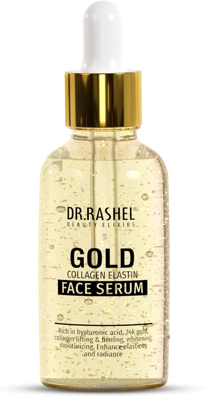 Dr.Rashel Gold Face Serum for Moisturizing & Glowing Skin | Fighting against Aging, Sun Damage, Dark Spots | 30ml