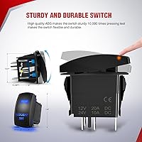 Vista 4 de Nilight Kit de arnés de cableado de nailon 16 AWG 2 conductores barra de luz LED de 12 V 5 pines, interruptor basculante de encendido y apagado