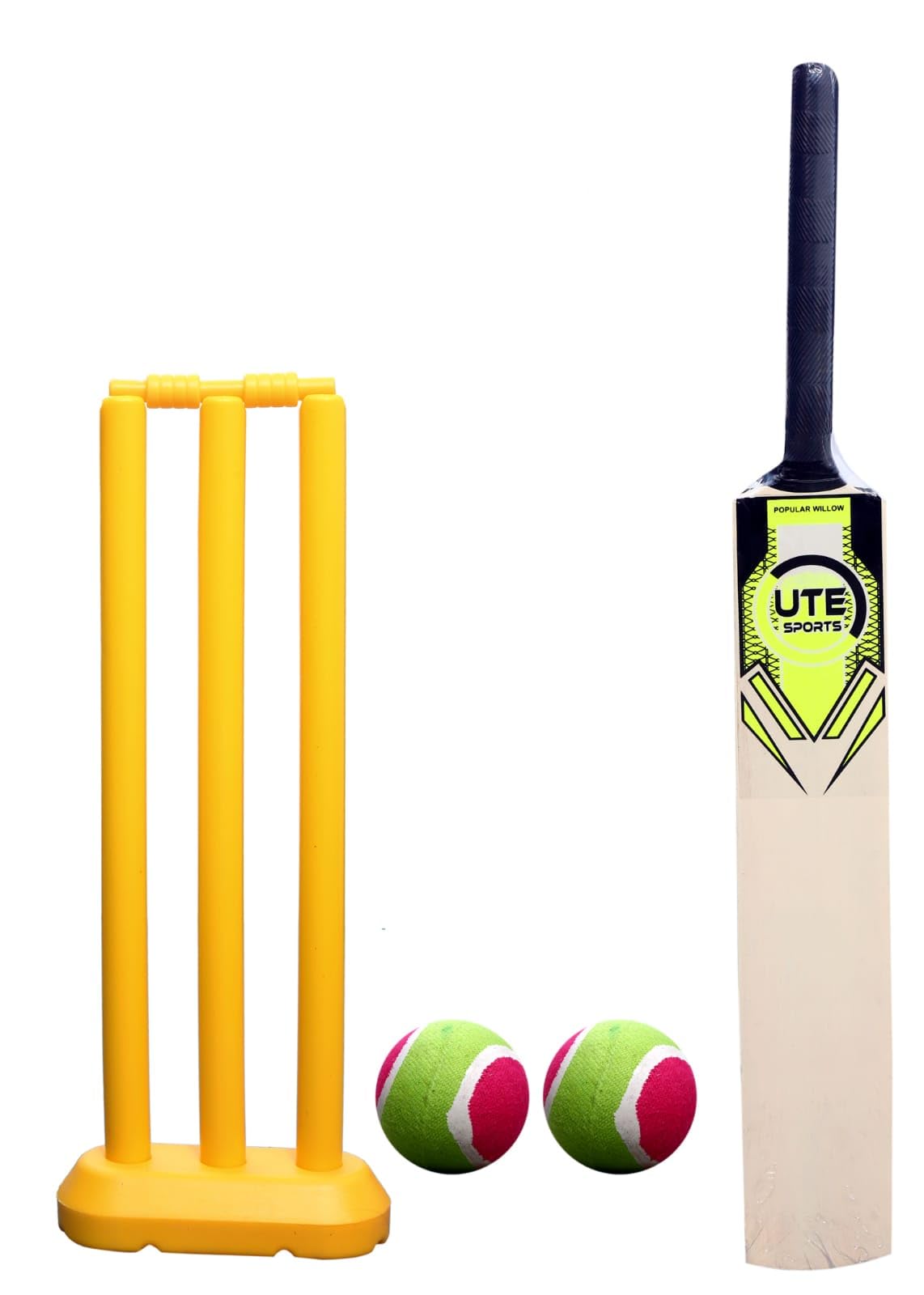 Hyper Cricket Kit Combo Set - 1 Wooden Bat 5 No. - 7 to 11 Yrs Age, 2 Cricket Tennis Ball, Plastic Stump Set 3 Pcs 2 Bails with Base (B0D6H135PY) Amazon Price History, Amazon Price Tracker