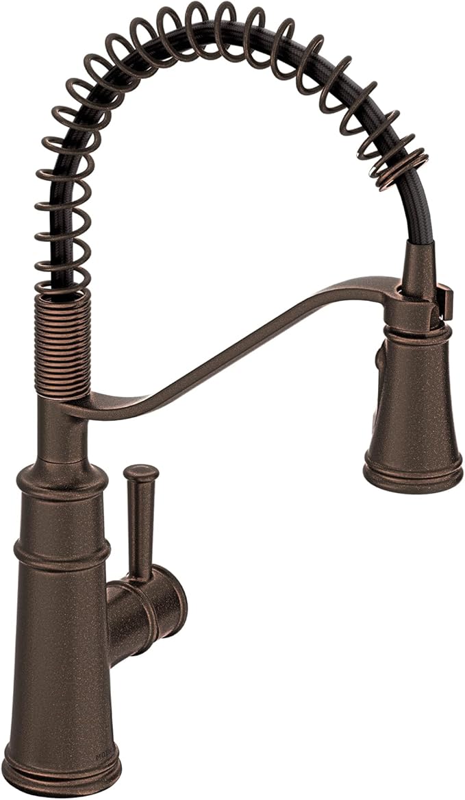 Moen 5927ORB Belfield One-Handle High Arc Pulldown Kitchen Faucet, Oil ...