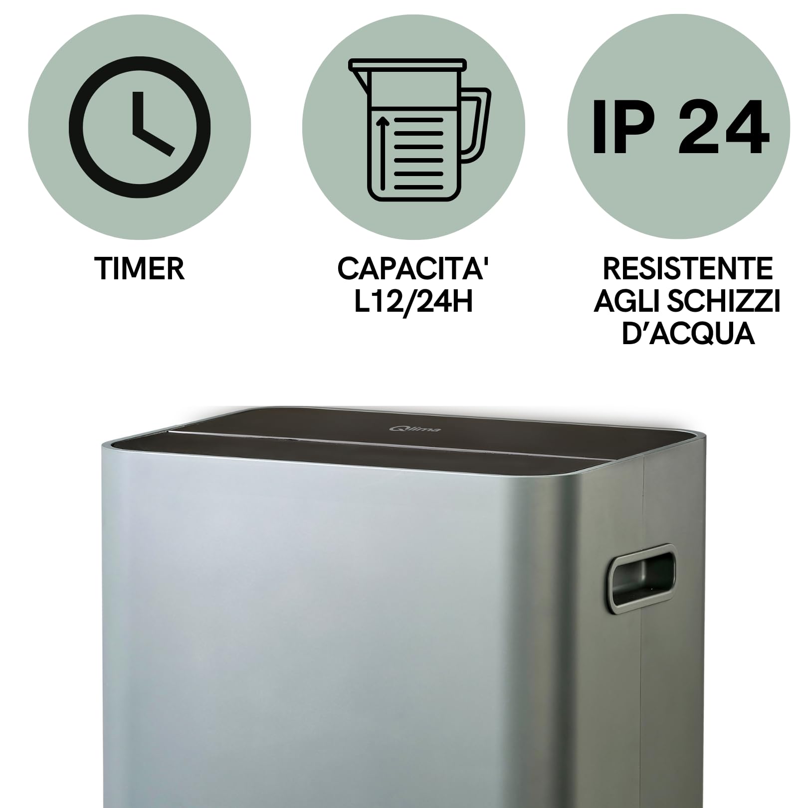Deumidificatore d 812 smart GRIGIO