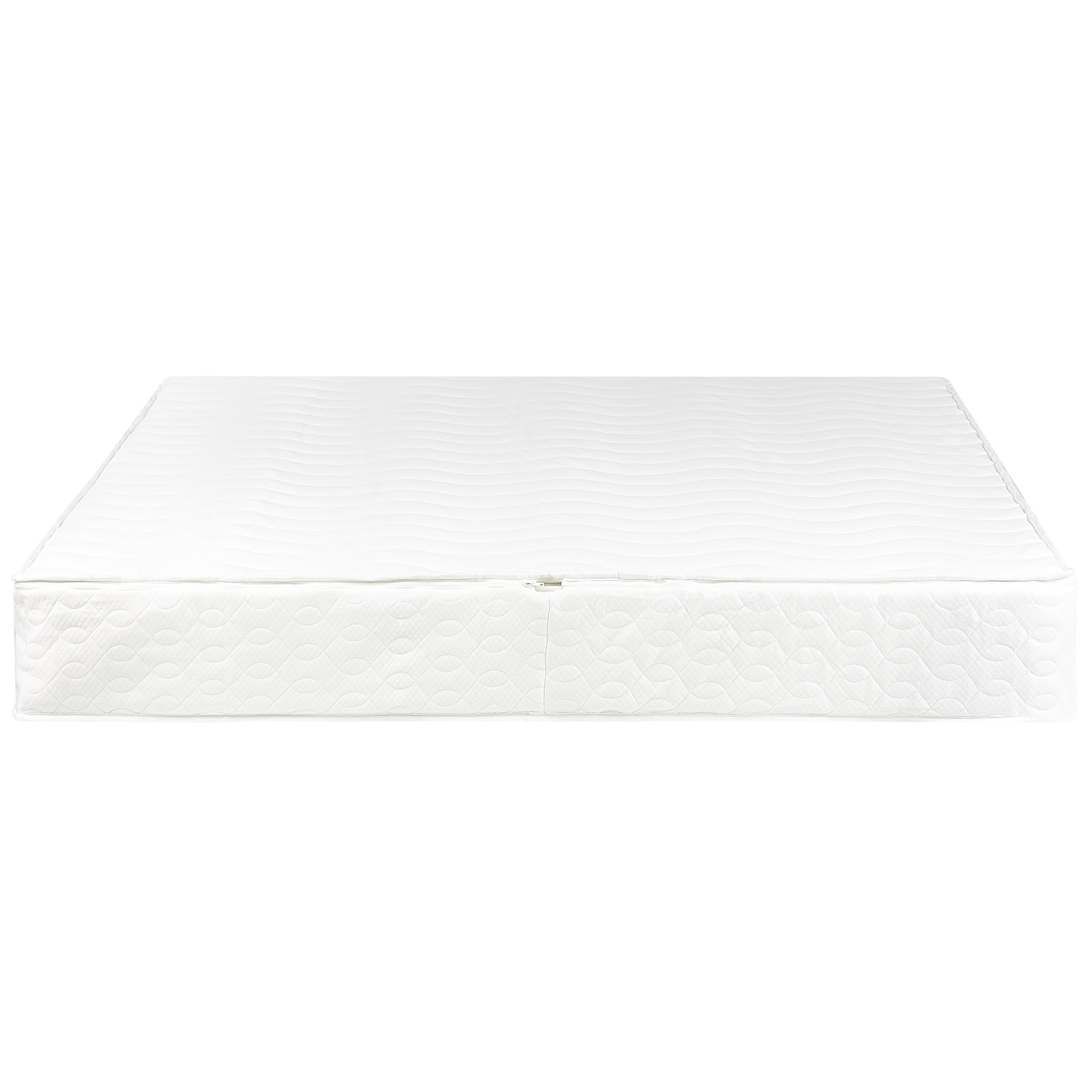 Beliani Wasserbettbezug mit Reißverschluss 160x200cm Baumwolle weiß Matratzenbezug Pure