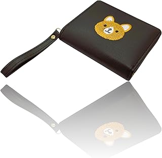 Wallet for Women Credit Card holder Small RFID Zipper, Pocket Wallet for Women and Girls atm ID Card Case Coin Purse Zip Wallets (Black)