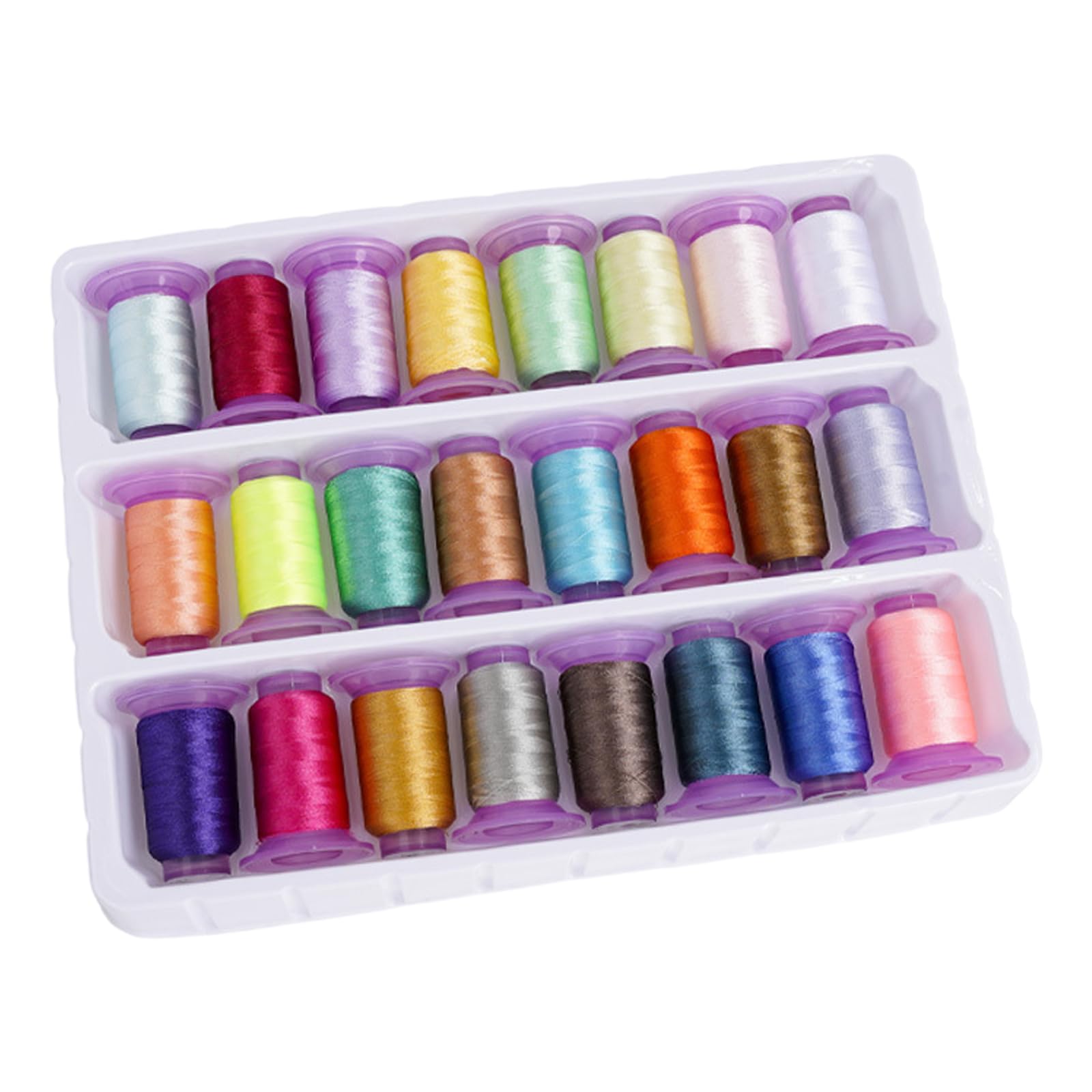 carotoe 24 Color 300 Yards Per Spool Embroidery Thread Polyester Sewing Thread for Sewing Machine Hand Stitching Embroidery Needlework for Beginner