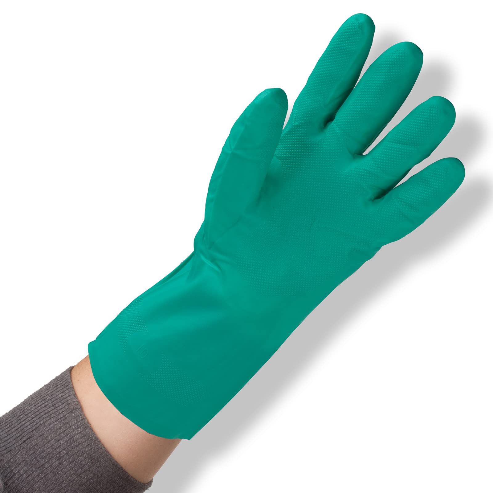 RODOPI CHEMIX-Comfort Gummihandschuhe für Herren und Damen Putzhandschuhe aus Nitril Chemikalienschutzhandschuhe EN ISO 374-1:2016 Type A Schutzhandschuhe (120 Paar, 9)