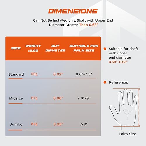 Miniatura 6 de Empuñaduras de golf con cordón cruzado de 13 unidades, diseño de reducción baja, elige entre 13 empuñaduras o 13 empuñaduras con todos los kits, 3