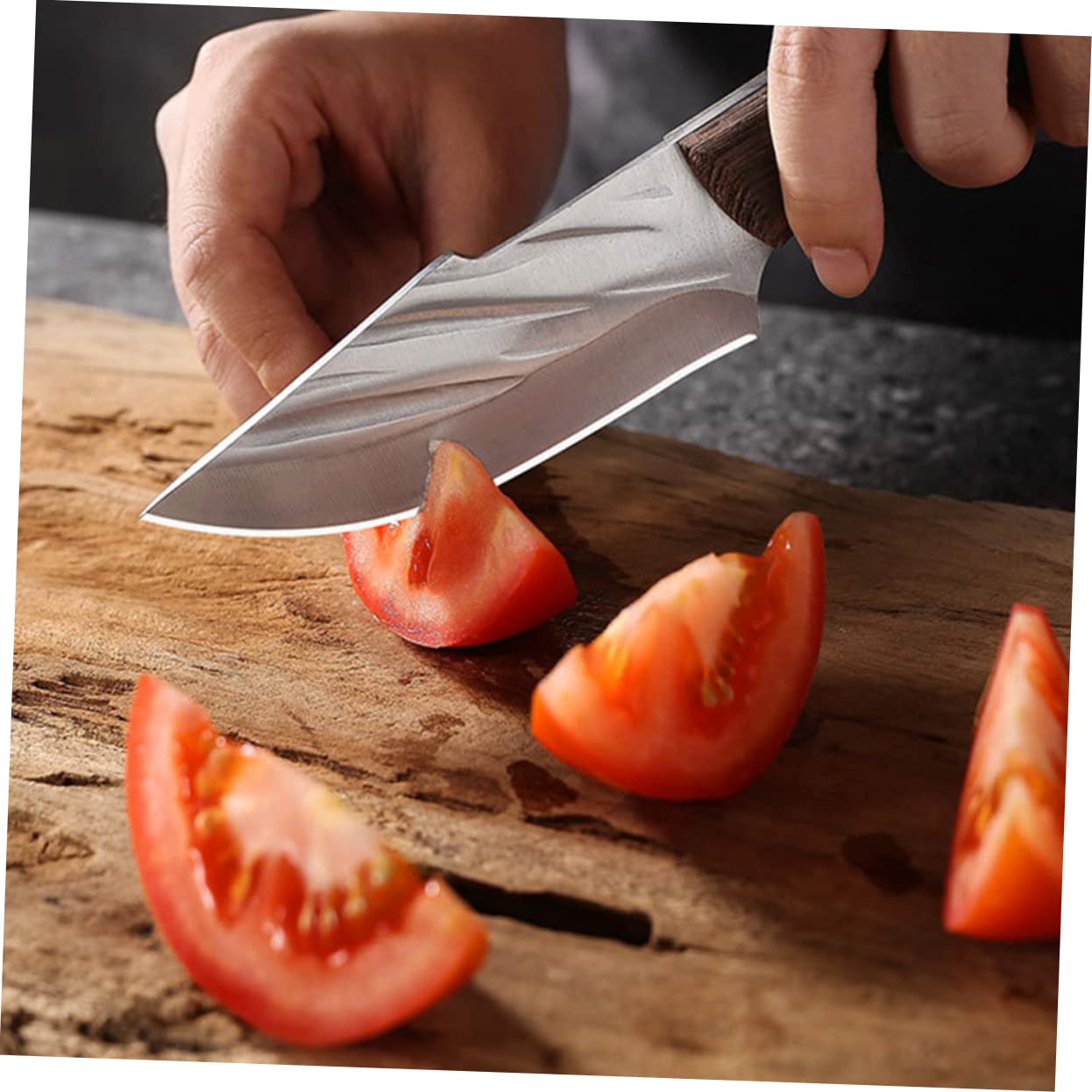Cabilock Couperet à Viande Ergonomique 25 Cm Acier Inoxydable Manche Antidérapant Ustensile Cuisine Pour Barbecue Extérieur Cuisson Avec Fourreau Portatif