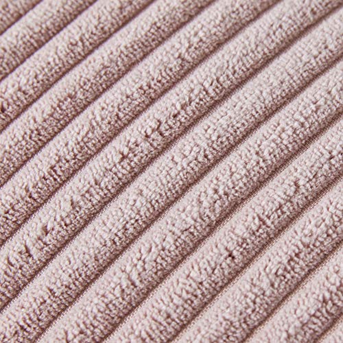 Fancy Homi Pack Of 2 Decorative Throw Pillow Covers With Pom-Poms, Soft Corduroy Solid Square Cushion Case Pillow Cases Set For Couch Sofa Bedroom Car Living Room (18X18 Inch/45X45 Cm, Blush Pink) #TOP4