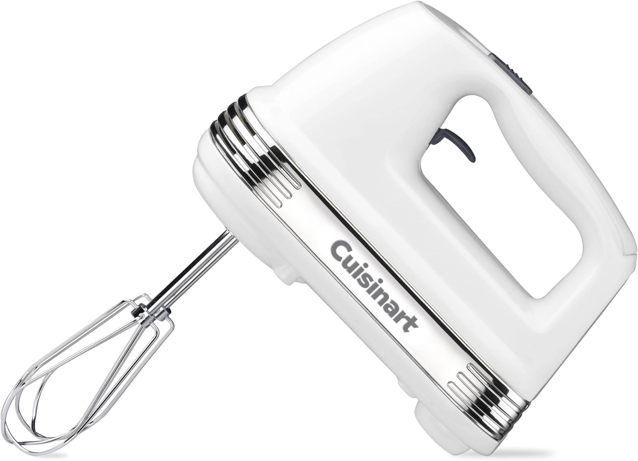 Cuisinart Power Advantage 5-Speed Hand Mixer, 220W-Motor Hand Blender Electric Mixer with 5 Speed Settings, Extra-Long Dishwasher-Safe Beaters, 60-Inch Swivel Cord, HM-50, White