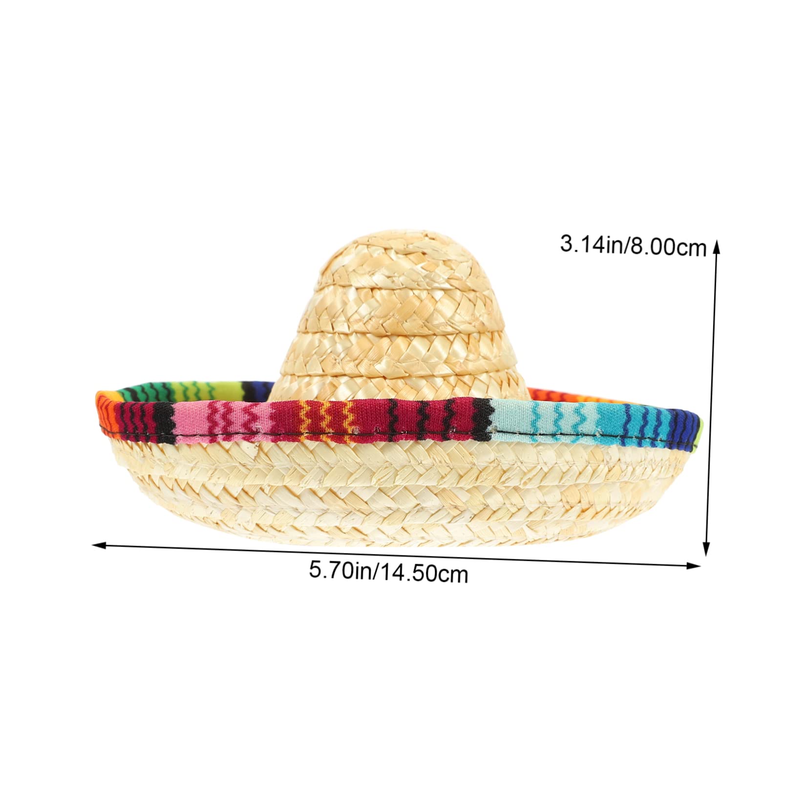 BESTonZON 10piezas Sombrero Mexicano para Mascota Mini Sombreros De Fiesta para Perros y Gatos para Exteriores o Eventos