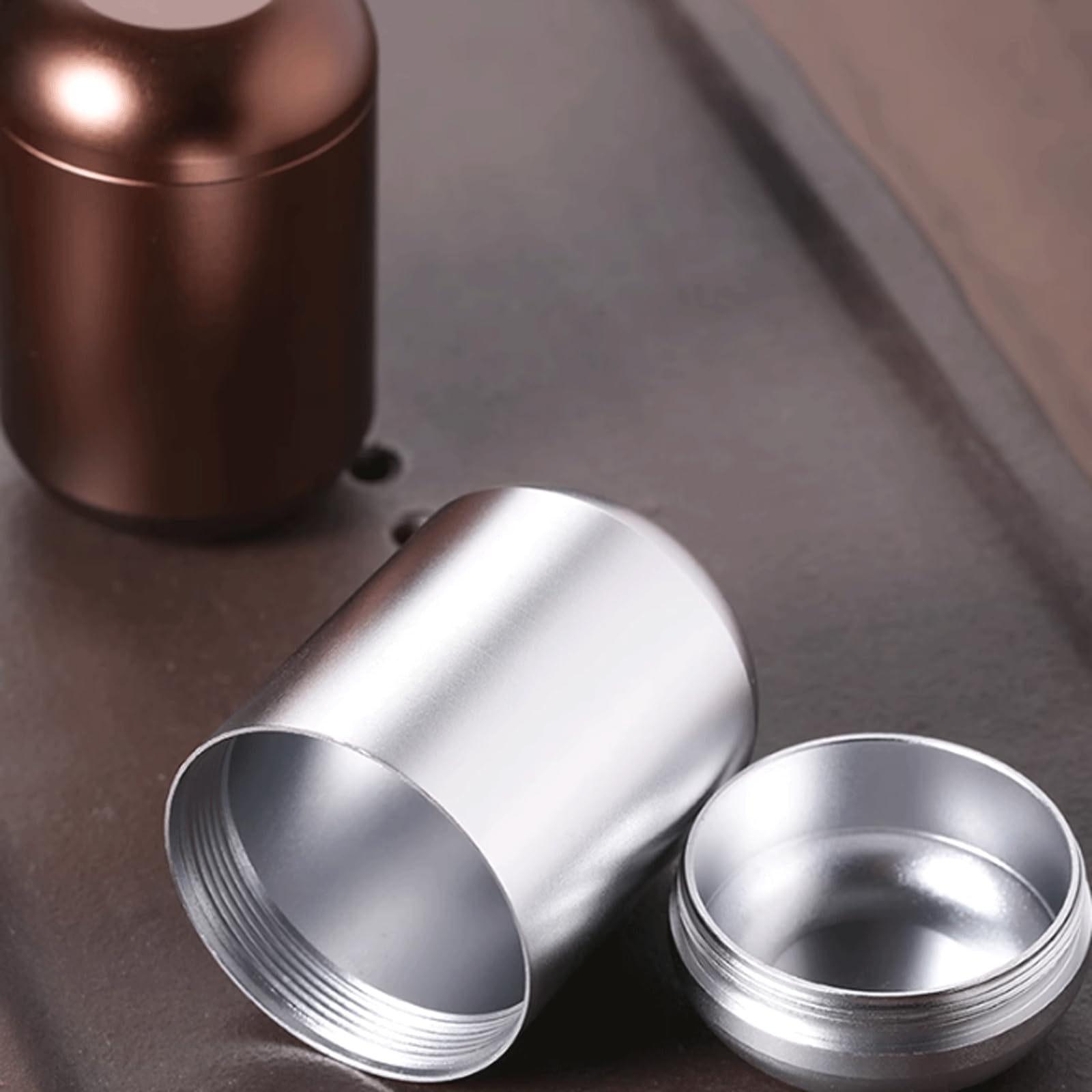 6 szt. mini puszki na herbatę ze stopu aluminium, hermetyczny pojemnik na herbatę, przyjazna w podróży herbata z zamkniętą pokrywką