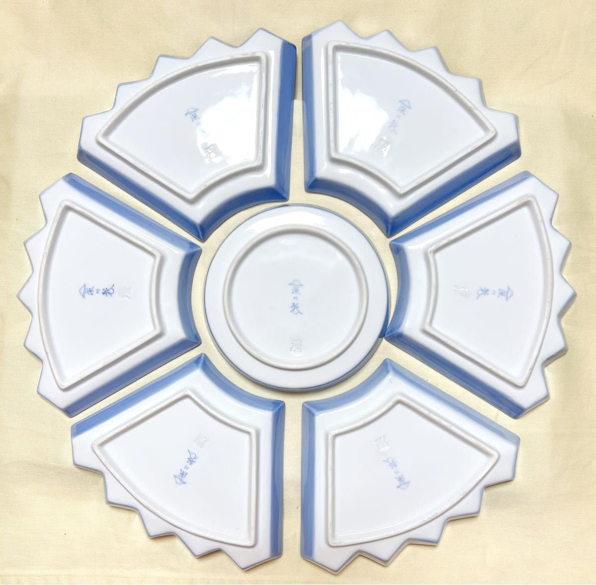 未使用 有田焼 幸楽窯 錦絵山水 六角銘々皿5枚　お正月 Amazon.co.jp: 有田焼 幸楽窯 錦絵山水 六角銘々皿5枚 元箱なし 染錦