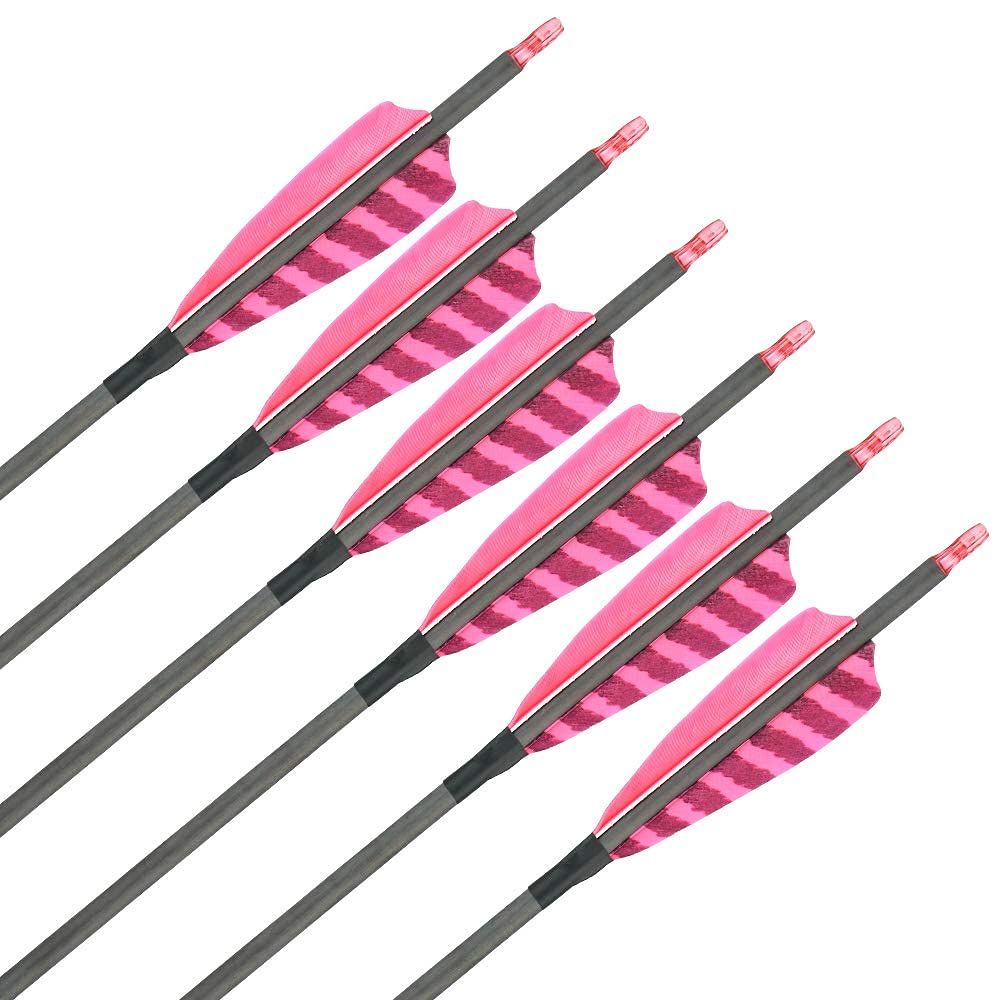 Huntingdoor 31 inch Carbon Arrows Hunting Arrows Spine 400 Targeting