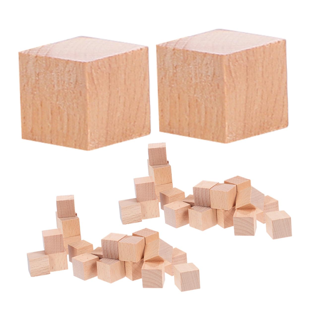 Jouets pour activités créatives POPETPOP : coffret de 120 cubes bois à offrir aux enfants