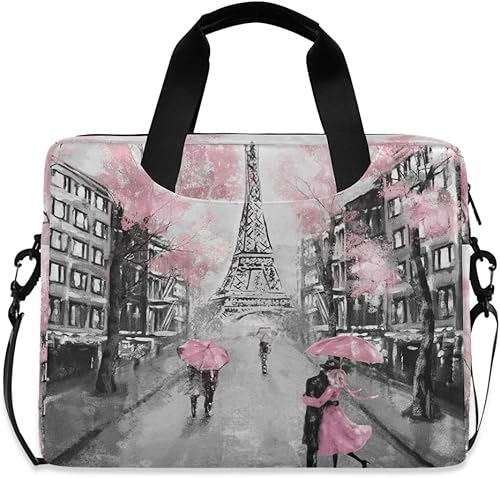 Miniatura 1 de ALAZA Art Paris - Maletín para portátil de la Torre Eiffel con asa de correa, 13, 14, 15.6 pulgadas