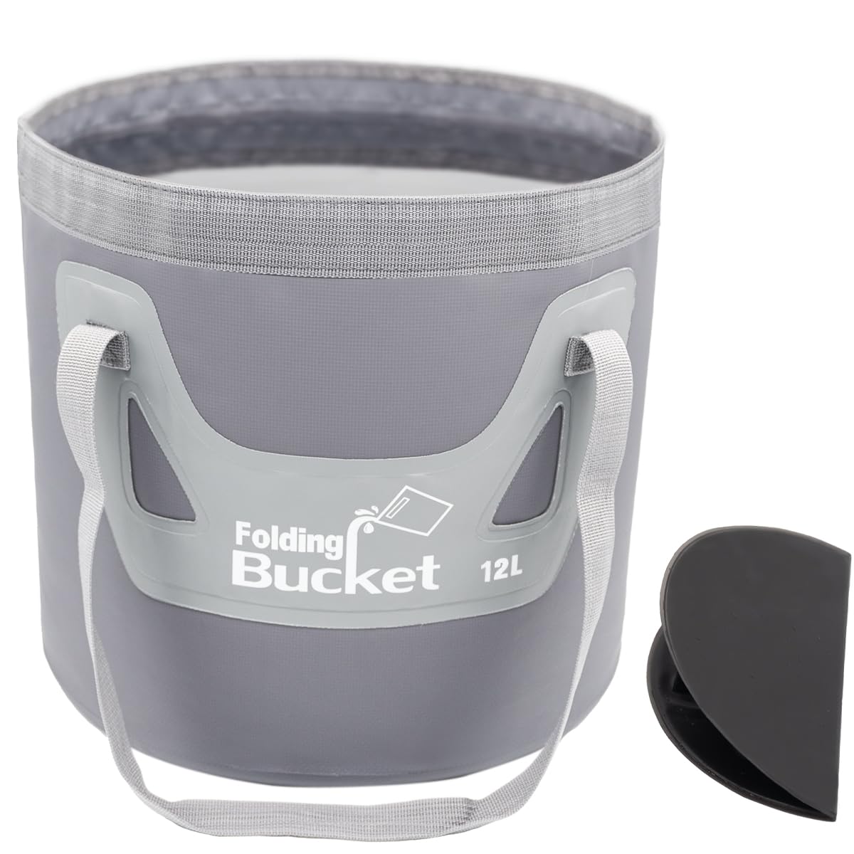 Qualore Camping Collapsible Bucket, 12L Handy Folding Water Container Portable Foldable Water Carrier Storage for Travelling Plumbing Car Wash