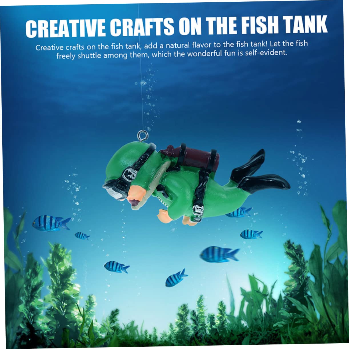 Angoily 10pièces Figurines De Plongeurs Décoratives Ornements Adorables pour Aquariums Décor Flottant pour Réservoirs De Poissons