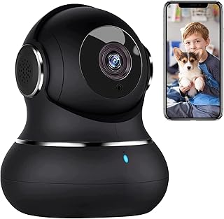 Little elf Smart Camera, 2K WiFi Camera with 360° Motion Tracking, IR Night Vision, 2-Way Audio, [2023 New] Pet Camera, Home Security Camera for Baby/Pet, Indoor Camera Wireless Work with Alexa