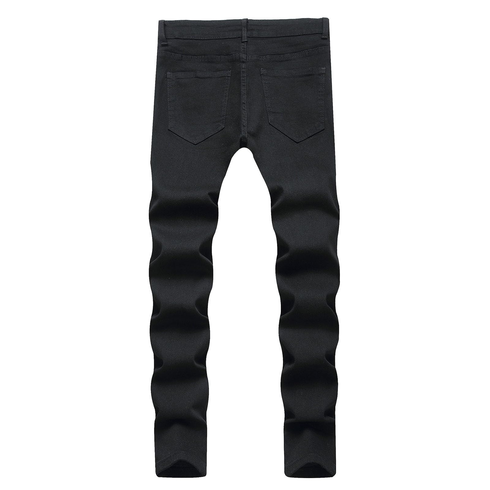 Jeans Strappati Uomo, Pantaloni Uomo Jeans Stretti Pantaloni in Denim Slim Fit Jeans Elasticizzati Vita Alta Casual Jeans da Lavoro Pantaloni da Lavoro Uomo Elasticizzati Stile Hip-Hop Streetwear Y2k