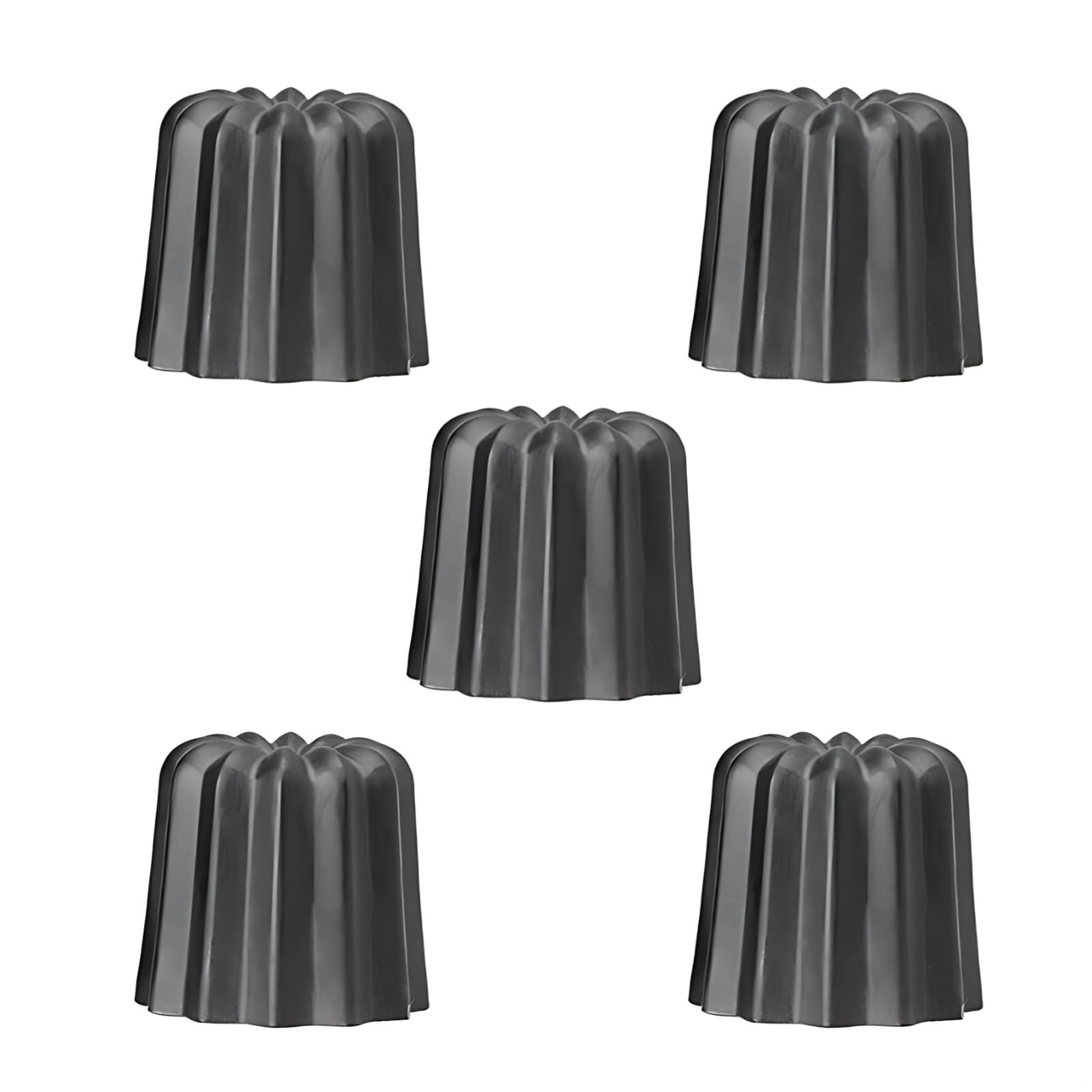 Canneles Backformen, antihaftbeschichtet, einteilige Aluminium-Kuchenform, Madeleine-Formen, nahtlos, Backformen, leicht zu lösen, Para-Tartas, Gebäck, 5 Stück