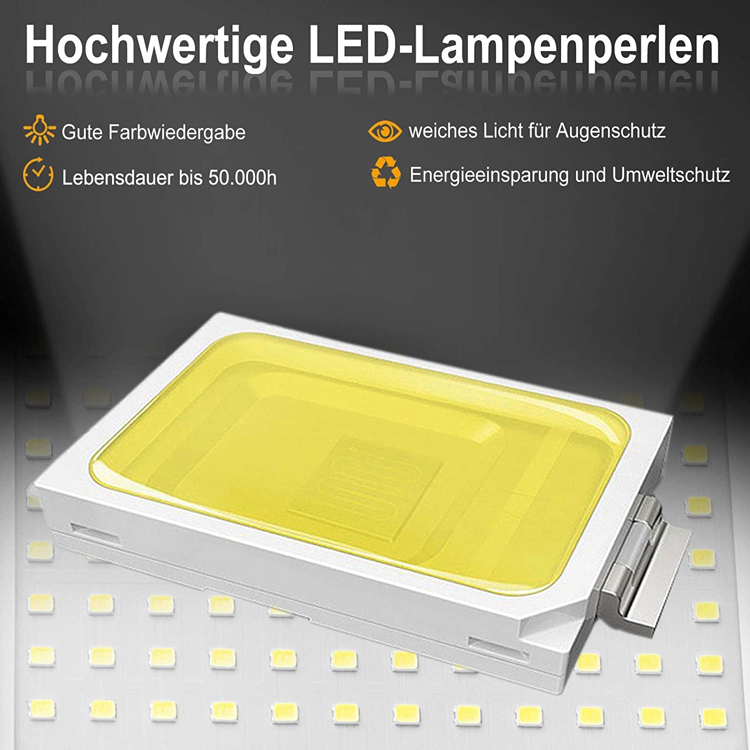 UISEBRT LED Projecteur de chantier 200W avec support et câble d'alimentation - Projecteur de travail à LED étanche IP66 pour l'intérieur et l'extérieur, Blanc Froid