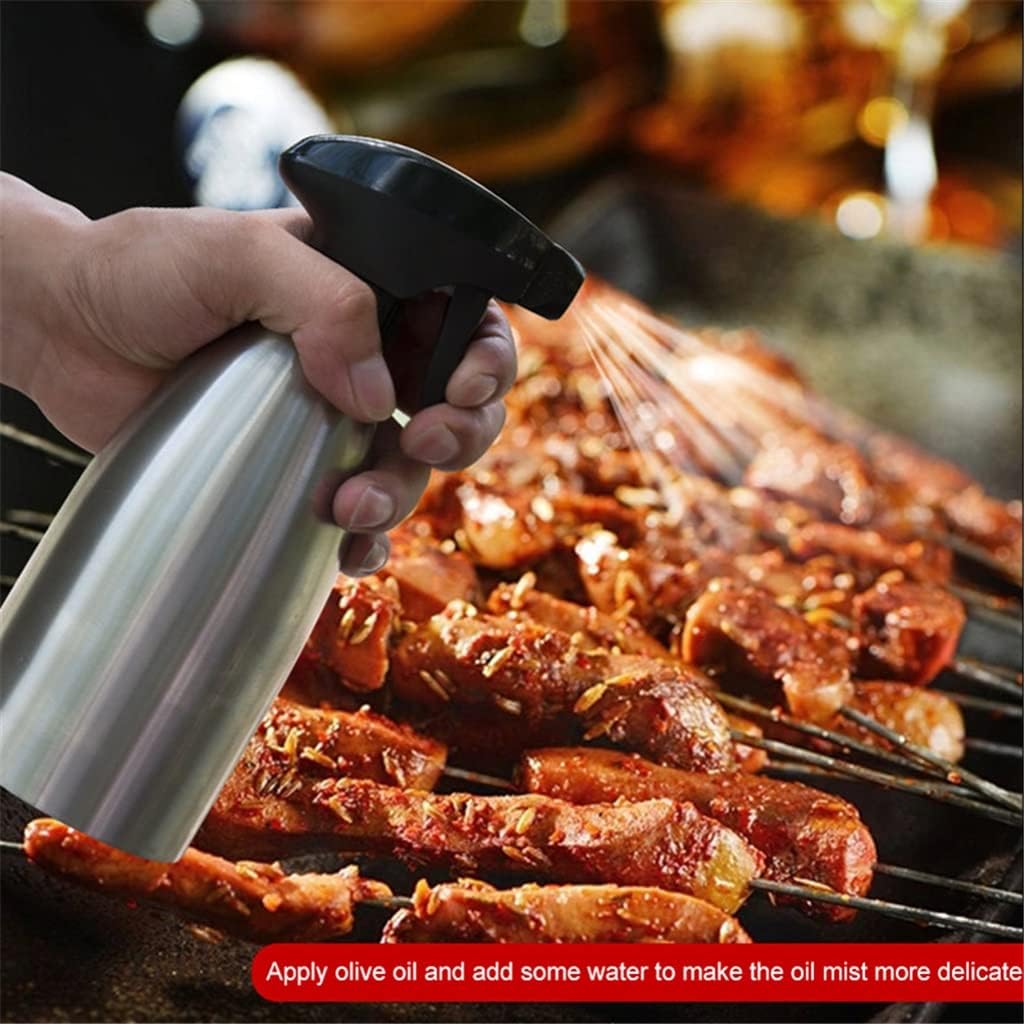 Stainless Steel Oil Spray Bottle Kitchen Sprayer Oiler Pot Barbecue Cooking Tools Can Utensils