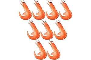 Kisangel 9pc Realistic Shrimp Toy Figures